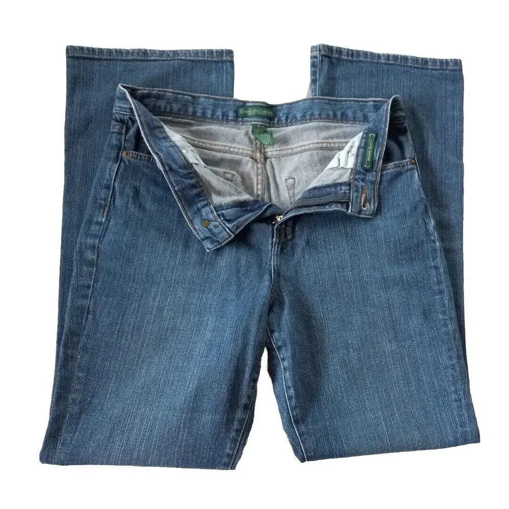 LRL Lauren Jeans Co. Women's 6 Denim Pants Inseam 30 Classic Straight‎ Blue